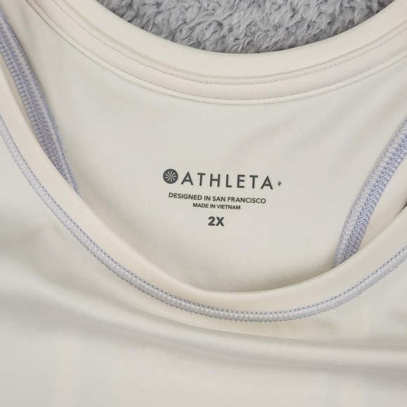 Athleta Shanti Printed Crop Tank Womens 2X Multicolor Powervita UPF 50+ NWT - Picture 2 of 13